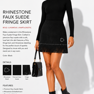 “Game Time” Fringe Skirt - Black